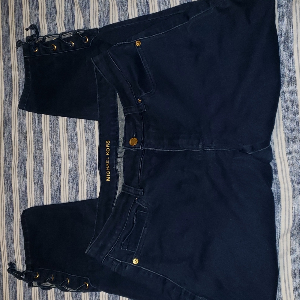 EUC dark navy Michael Kors ankle jeans